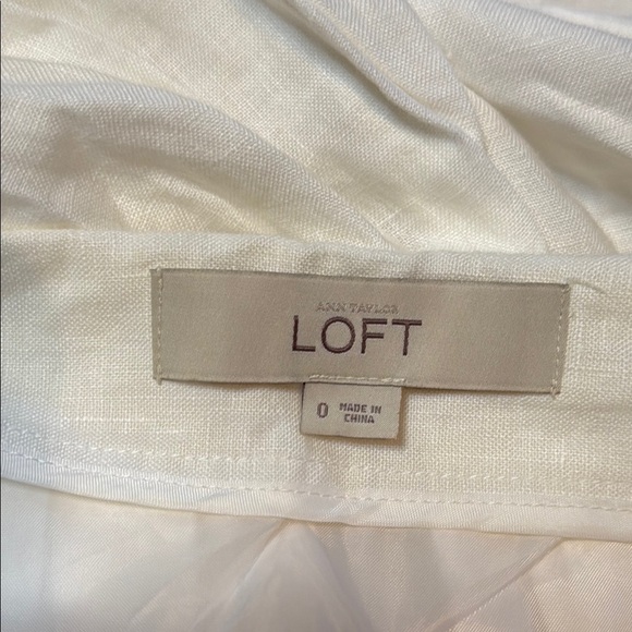 Loft Elegant White Pleated Skirt size 0 - Picture 7 of 10